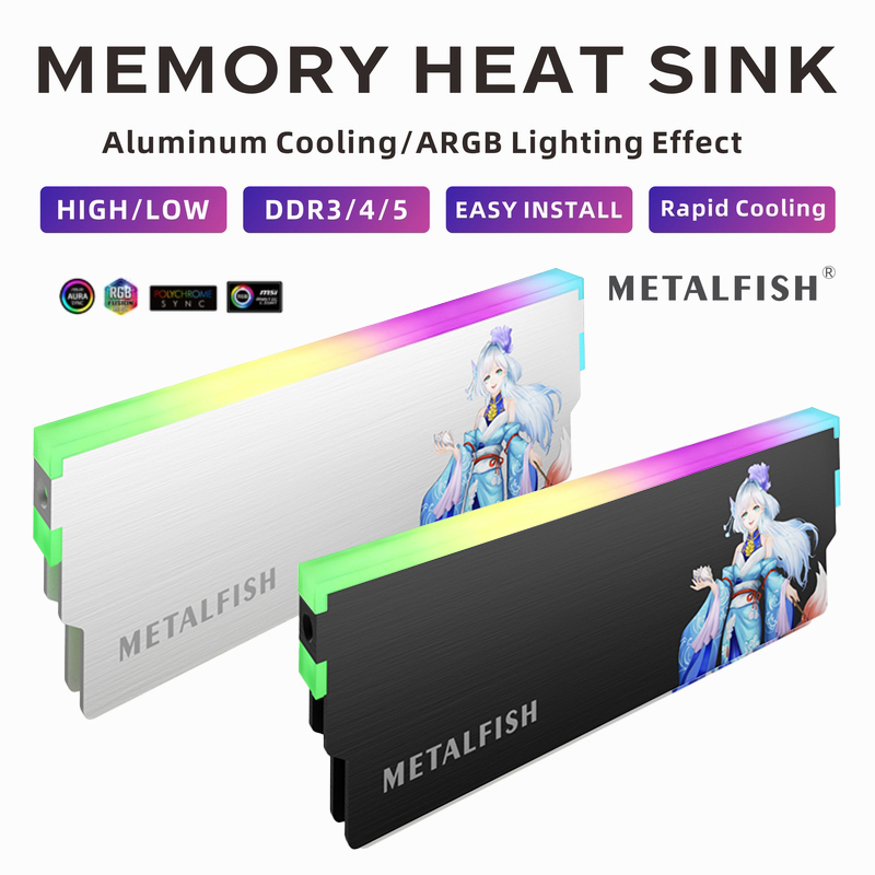 Ram Memory Module - METALFISH DRAM ฮีทซิงค์ 5 V-3PIN ARGB