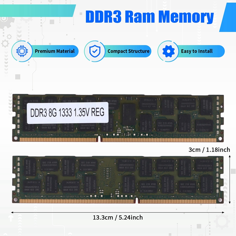 แรม ECC 8GB DDR3 1333MHZ PC3L- - Ecc Ram Server บทวิจารณ์และราคา