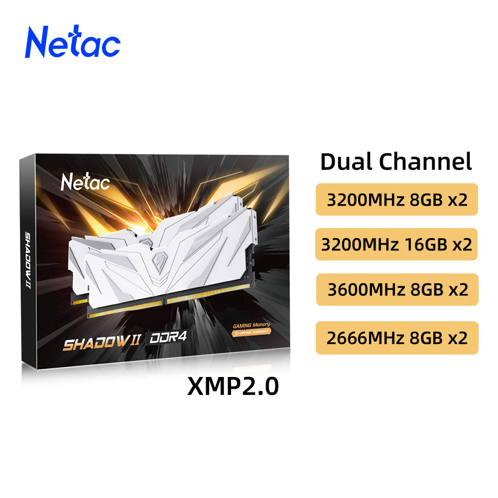DDR4 8GBX2หน่วยความจำ Netac RA - Ddr4 3200 16Gb บทวิจารณ์และราคา